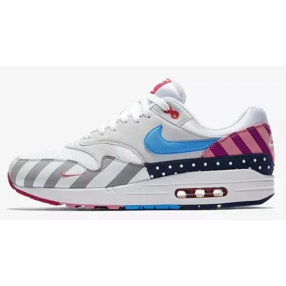 Nike Air Max 1 Parra Mens 9.5 White Multicolor Streetwear Shoes - Picture 4 of 5